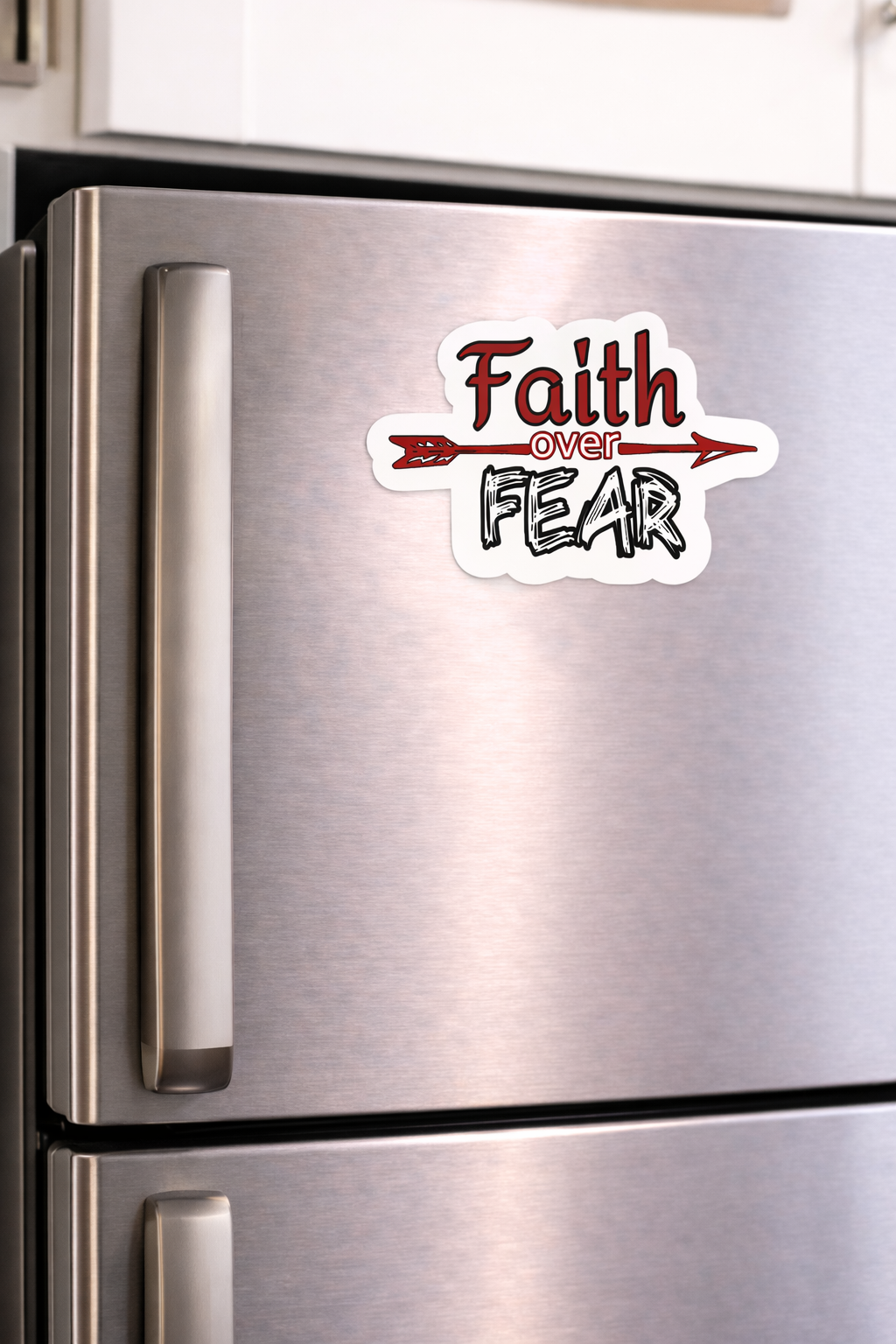 Faith Over Fear (Arrow Style) Magnet