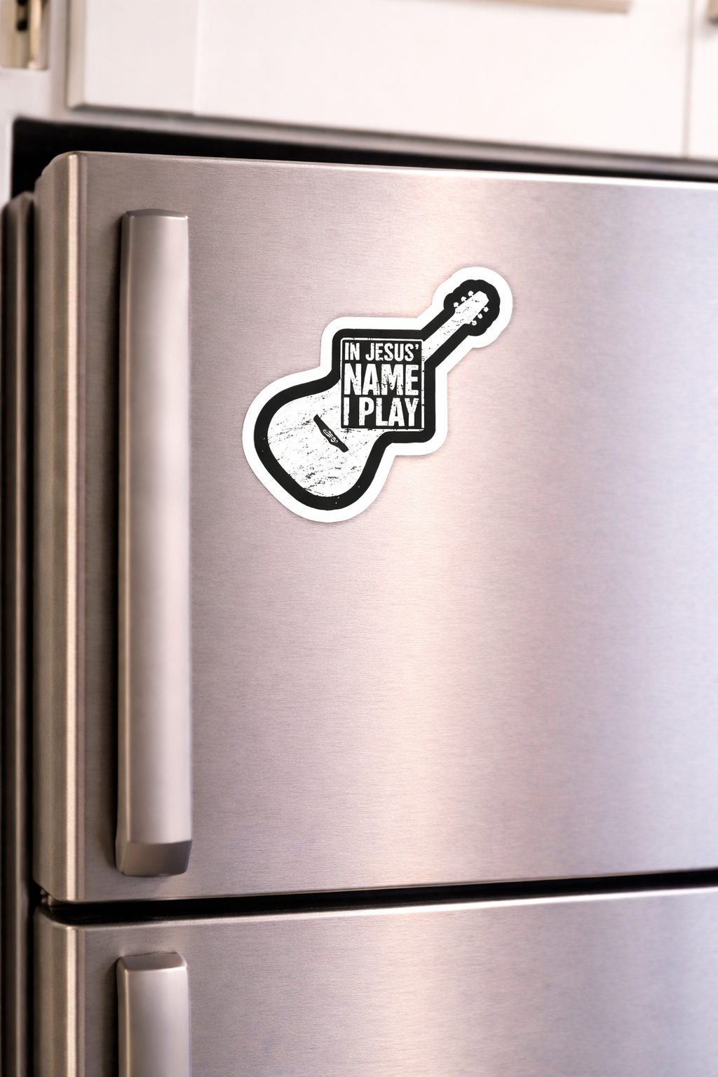 In Jesus Name I Play Guitar Magnet